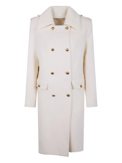 P.a.r.o.s.h Wool Cloth Coat In Neutral