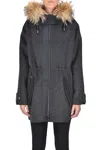 P.a.r.o.s.h Wool Cloth Parka Coat In Gray
