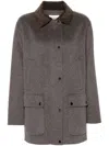 P.a.r.o.s.h Wool Coat In Brown