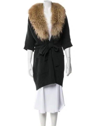 Pre-owned P.a.r.o.s.h Wool Coat In Green