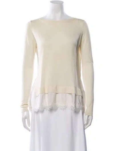 Pre-owned P.a.r.o.s.h Wool Crew Neck Sweater In Neutral