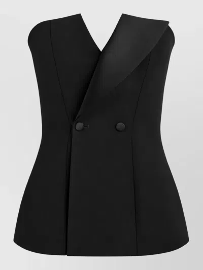 P.a.r.o.s.h Wool Fitted Jacket In Black