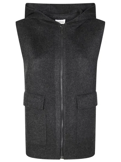 P.a.r.o.s.h Wool Gilet With Large Patch Pockets In Black