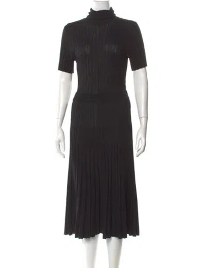 Pre-owned P.a.r.o.s.h Wool Midi Length Dress In Black