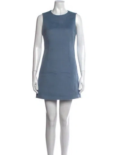 Pre-owned P.a.r.o.s.h Wool Mini Dress In Blue