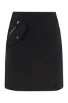 P.a.r.o.s.h Parosh Wool Mini Skirt In Black