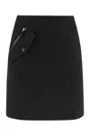 P.a.r.o.s.h Parosh Wool Mini Skirt In Black