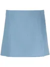 P.a.r.o.s.h Wool Mini Skirt With Side Seam Detail In Blue