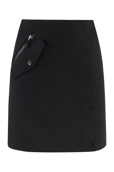 P.a.r.o.s.h Wool Mini Skirt In Green