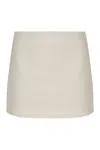 P.a.r.o.s.h Parosh Wool Mini Skirt In Neutral