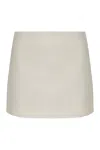 P.a.r.o.s.h Parosh Wool Mini Skirt In Neutral