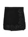 P.a.r.o.s.h Wool Miniskirt Skirts Black In Green