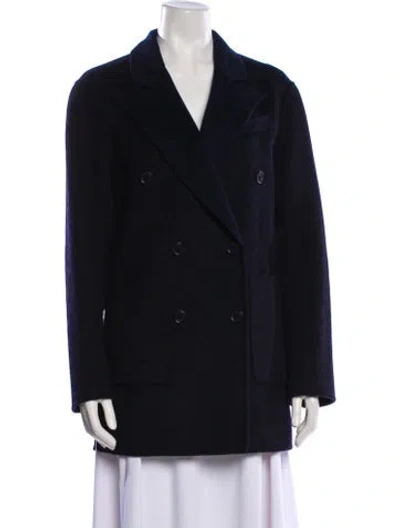 Pre-owned P.a.r.o.s.h Wool Peacoat In Blue