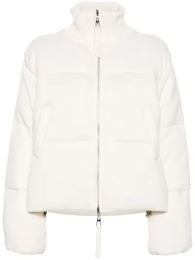P.a.r.o.s.h Wool Puffer Jacket In Beige