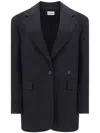 P.a.r.o.s.h Wool Single-breasted Blazer Jacket In Blue