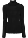 P.a.r.o.s.h Slim Turtleneck Pullover In Grey