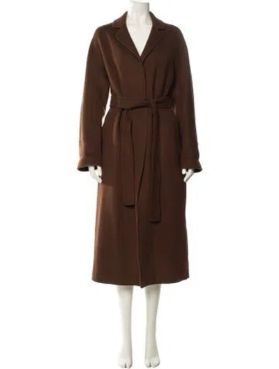 Pre-owned P.a.r.o.s.h Wool Trench Coat In Brown