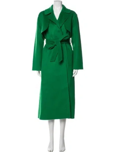 Pre-owned P.a.r.o.s.h Wool Trench Coat In Green