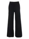 P.a.r.o.s.h Black Pants With High Elastic Waist In Wool And Cashmere Woman In Black
