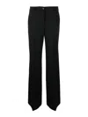 P.a.r.o.s.h Straight-leg Tailored Trousers With Classic Waistband In Black