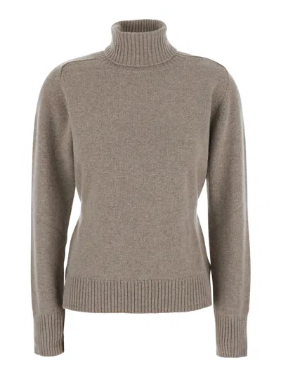 P.a.r.o.s.h . Wool Turtleneck Sweater In Beige