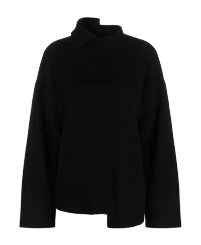 P.a.r.o.s.h Wool Turtleneck Sweater In Black