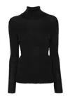 P.a.r.o.s.h . Wool Turtleneck Sweater With Back Detail In Black