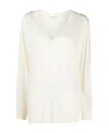 P.a.r.o.s.h Wool V-neck Sweater In White