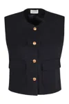 P.a.r.o.s.h Structured Sleeveless Gilet With Three-button Closure In Multi