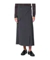 P.a.r.o.s.h Wool Wrap Midi Skirt In Gray
