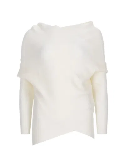 P.a.r.o.s.h Wrap-design Sweater In White
