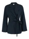 P.a.r.o.s.h . Wrap-front Twill Blazer In Blue