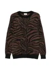 P.a.r.o.s.h Zebra-pattern Wool Sweater In Brown