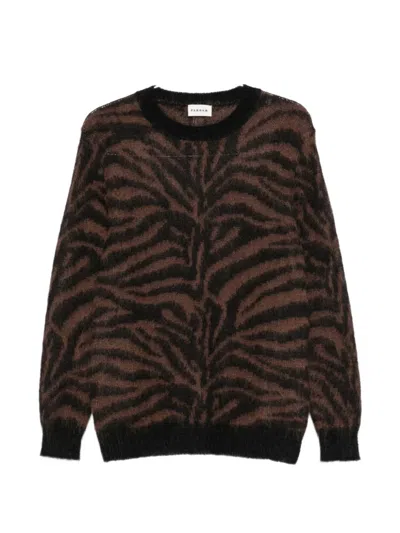 P.A.R.O.S.H ZEBRA-PATTERN WOOL SWEATER