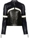 P.a.r.o.s.h Zip-up Leather Biker Jacket In Black