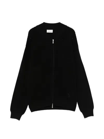 P.a.r.o.s.h Zip-up Loong-sleeve Cardigan In Black