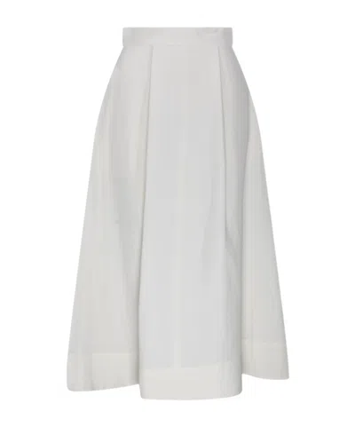 P.a.r.o.s.h Zippered Skirt In White