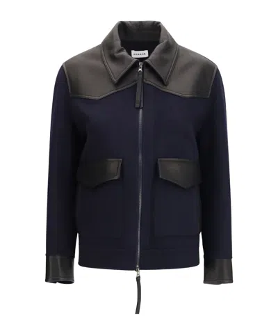 P.a.r.o.s.h . Zip-up Long Sleeve Jacket In Blue