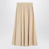 P.a.r.o.s.h Parosh Tafetta Maxi Skirt In Beige