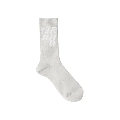 Pre-owned Parra Error Logo Crew Socks 'grey' | Men's Size Onesize In Gray