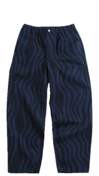 Parra Flowing Stripes Pants In Blue