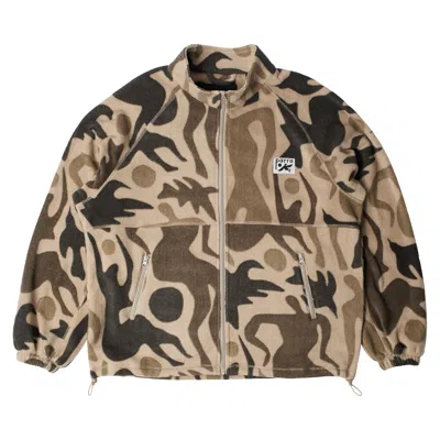 Pre-owned Parra Just Like Heaven Fleece Jacket 'sand' | Tan | Men's Size Xxl In Brown