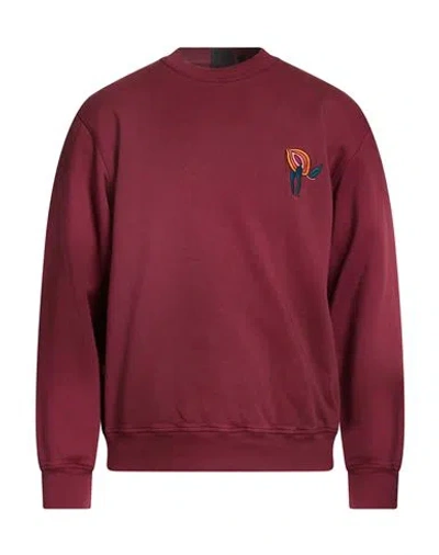 Parra Man Sweatshirt Burgundy Size S Cotton