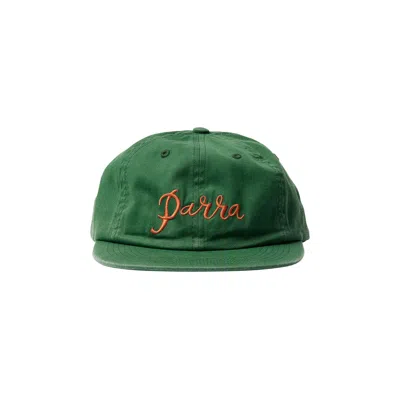 Pre-owned Parra Scripted 6 Panel Hat 'green' | Men's Size Onesize