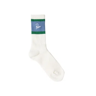 Pre-owned Parra Signature Striped Crew Socks 'white' | Men's Size Onesize