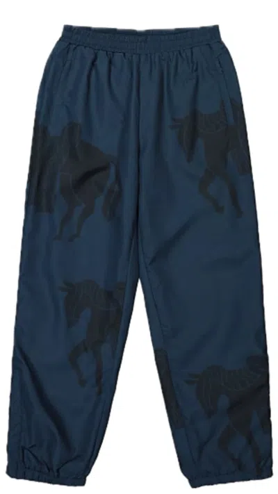 Parra Sweat Horse Track Pants In Blue