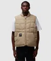 Parra Waved Alien Puffer Vest In Tan