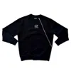 Parron Allen Black The  Asymmetrical Zip Sweatshirt In Black