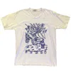 Parron Allen Men's White / Blue The  Still Life Screen Printed T-shirt