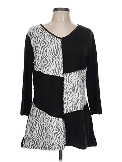 Pre-owned Parsley & Sage 3/4 Sleeve Blouse In Black